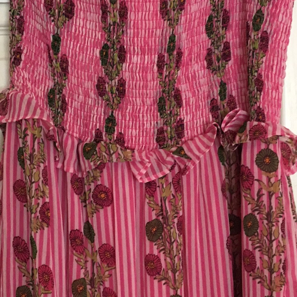NWT Free People Pink Floral Alejandra Tiered Sundress - Picture 8 of 16